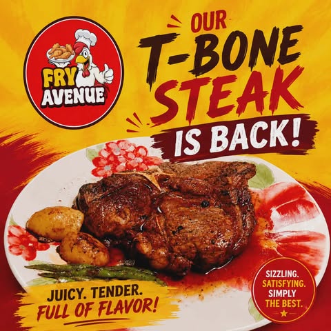 T'bone Steak (Large)-420-480 Grams